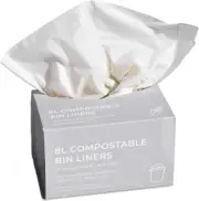 Zenify Earth Compostable Bin Liners 8L (48 Bags) - Small Compost Caddy Biodeg...