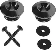 Yardwe 2Pcs Guitar Strap Buttons Slip End Pins for Acoustic and Bass Guitars Durable Strap Locks with Screws for Securely Attaching Guitar Straps