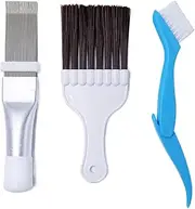 Condenser Comb Dryer Cleaning Brush, Pack of 3, Slat Comb Dryer Cleaner Dryer Brush Cleaning, Air Conditioning Condenser Fin for Cleaning Refrigerators, Evaporators etc