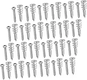Mipcase 50Sets Drywall Anchors and Self Tapping Screws Kit Plaster Wall Anchors for Easy Installation Boards for Home Decor and Scale Projects