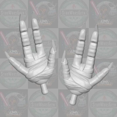 Kaleesh Warlord Grievous hands v2 for 1:6 1:10 1:12 & 1:18 Star Wars figures
