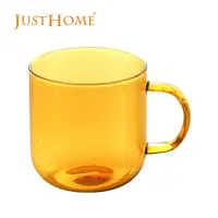 在飛比找momo購物網優惠-【Just Home】光透彩色耐熱玻璃馬克杯380ml-橘色