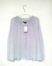 NEW Sanctuary Women's Peasant Top Size 2XL Crepe Chiffon Tie Smocked Neck Blouse
