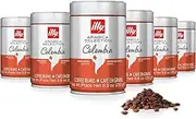 illy Coffee, Arabica Selection Whole Bean Colombia, Single Origin, Smooth with Notes of Citrus Fruits, 100% Arabica Coffee, All-Natural, No Preservatives, 8.8 Ounce (Pack of 6)