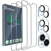 3Pk Glass Screen Protector w/ 2 Camera Lens Protector for iPhone 13 Mini