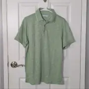 NWT Geoffrey Beene Men's Short Sleeve Polo in Basil Twist Green Size Medium