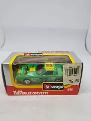 BBurago Chevrolet Corvette (Green) 1:43 Scale #4152 New In Box Vintage Diecast