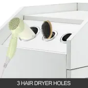 Salon Spa Hairdressing Trolley White Storage Cart with Drawers Rolling Wheels