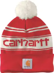 Carhartt Pom-Pom Logo, beanie , color: Red/White (R72) , size: One Size