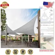 Heavy-Duty 10' x 10' Gray Triangle Shade Sail - Durable & Stylish Outdoor Canopy