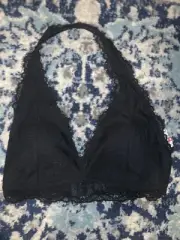 Gilly Hicks Abercrombie & Fitch Black Lace Tri Nwt Wireless Bra Bralette M Sexy