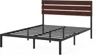 Zinus Figari Bed Frame Double Size Bamboo Metal Base Wood