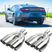 For Chevrolet Camaro SS ZL1 LT Dual Exhaust Tip 2.5" Inlet 3.5" Outlet Stainless