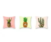 3Pcs Pineapple Plant Pillow Cover Cactus Girl Pillow Cover - 3