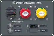 Battery Management Panel Sail Boats with Single Engines