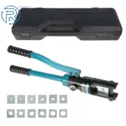 16 Mt 13Dies Hydraulic Wire Terminal Crimper Battery Cable Lug Crimping Tool US
