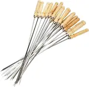 18pcs Stainless Steel BBQ Skewers for Grilling Kabob Skewers Set Camping BBQ Tools