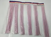 Lot of 100 Pink Wired Chenille Stems Craft Pipe Cleaners 12" x 3mm 1/8"