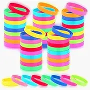 Shappy Glow in the Dark Silicone Wristbands Neon Bracelets for Adult Kid Women Bulk Luminous Rubber Wrist Bands Glow Silicone Wristband for Party Night Favors, s