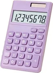 [Seaciyan] Basic Calculator, Desktop Cute Pocket Size Mini Calculators for School, Office, Home (Purple)