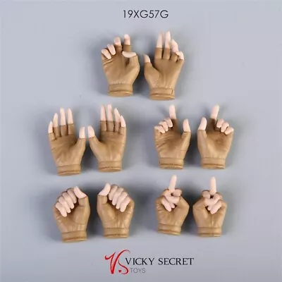 1/6 19XG57G Sand colored Half Finger glove Hand Type for PH/TBleague Female Body