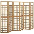 6-Panel Room Divider Patio Trellis Fir Wood Foldable Privacy Screen Partition