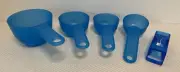 New Set of 4 Evans Measuring Cups Nesting Set 1Cup 1/2 Cup 1/3Cup 1/4Cup USA