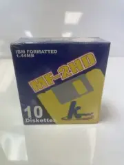 K Hypermedia MF-2HD 10 Diskettes IBM Formatted 1.44MB New Sealed