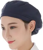 [Ocobudbxw] Unisex Dustproof Breathable Kitchen Chef Hat Elastic Factory Work Cap Hair Cover
