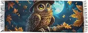[XYMZR] Owl Witch Halloween Moon Women’s Scarf Soft Warm Long Scarves Shawl Wrap for Winter Autumn Spring Travel Office Home, Multi-colored
