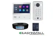 Eyevision EasyInstall Two-Wire Video Intercom System With Eyevision Two Wire 7 Inch Touch Screen Intercom Monitor and Surface Mount Video Intercom Door Station