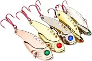 BESPORTBLE 5PCS Fish Shaped Sequin Fishing Lures Simulation Baits for Anglers for Outdoor