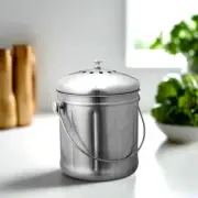 Large Avanti Kitchen Compost Caddy Bin 10L | Steel