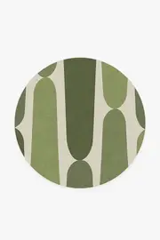 185' Round | Machine Washable Runner Rug | Kid & Pet Friendly | Indoor Rug | Millie Sage Green Rug | Ruggable