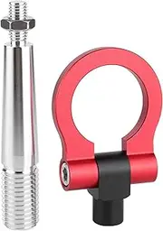 JDM Style Tow Hook Racing Towing Ring for GTR FX35 FX45 FX50 QX70 Track (Red)