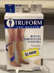 Truform Medical Compression Stockings Firm 20-30 Open Toe Below Knee Medium