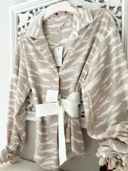 TED BAKER Anehsa Wrap Shirt RRP £135 Size 2 UK 10 Blouse Top
