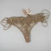 Agent Provocateur Casella Rose Gold Thong AP4 Large NWT