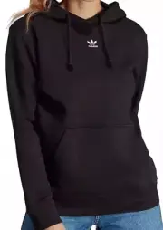 Adidas $60 Originals Adicolor Essentials Fleece Hoodie Black Women's Small