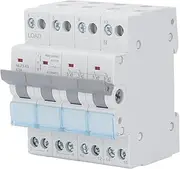 4P Dual Power Manual Transfer Switch, Isolating Switch 400VAC 63A Mount Circuit Breaker with Single Side Interlock for Home, RV, Generator and Other Dual Power Supply System
