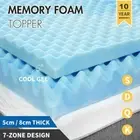 5CM Singlex2 Queenx2 Cool Gel Memory Foam Mattress Topper Queen Matress Support