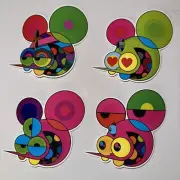 DALEK JAMES MARSHALL set of 4 STICKERS Space Monkey (Buff Monster, obey, haze