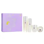 Tatcha Ritual For Firm Skin Set: Camellia Cleansing Oil 150ml + Essence 150ml + Silk Cream 50ml + Rice Polish 60g 4pcs