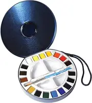 [Daler Rowney] Aquafine 18 Half Pan Watercolour Travel Tin Set