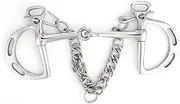 Horse Mouth Bit, Copper Roller Stainless Steel Horse Chewing Mouth Roller Oval Link Copper Mouth Loose Ring Snaffle