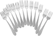 HOMOCONO Stainless Steel Fork Set 12 Count Toddler Forks Silverware Collection Fruit Dessert Forks Versatile Smooth Easy to Clean