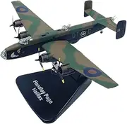 Replica Pre-Build Aircraf Classic Vintage Fighter Aircraft 1:144 for Scale Halifax Bomber Die-cast Metal Static Airplane Military Display Model Hobbyist Collection Or Gift Collection Gift Display