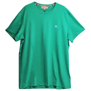 BURBERRY 品牌戰馬LOGO刺繡圓領短袖T恤(綠色)