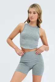 Grey Bike Shorts Seamless - Size S, Women's Bottom