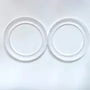 2 Pcs 4.5" Transparent Acrylic Speaker Recessed Mounting Spacer Rings W/ Bezel